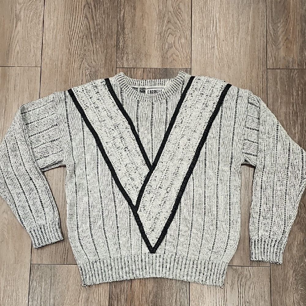 Men's, Vintage, Crew, Sweater, Cozy, Relax, Winter, Office, 80s, Grandpa